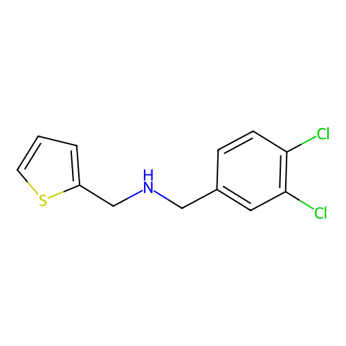N-(3,4-dichlorobenzyl)-N-(2-thienylmethyl)amine structure