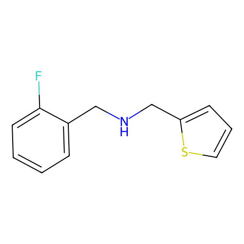 1-(2-fluorophenyl)-N-(thiophen-2-ylmethyl)methanamine structure