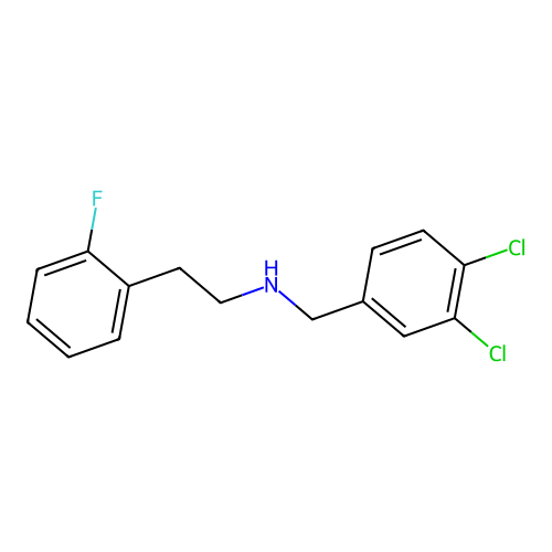 N-(3,4-dichlorobenzyl)-2-(2-fluorophenyl)ethanamine structure