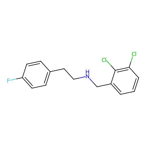 N-(2,3-dichlorobenzyl)-2-(4-fluorophenyl)ethanamine structure