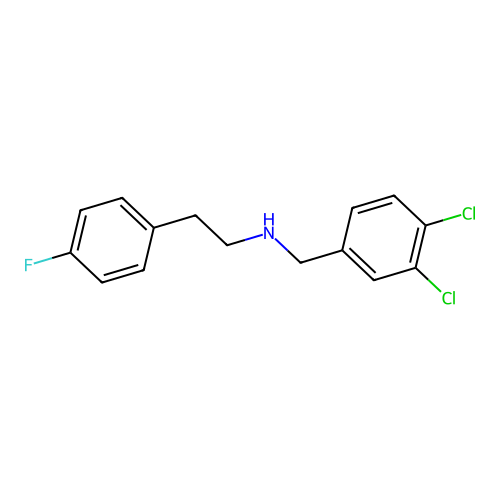 N-(3,4-dichlorobenzyl)-2-(4-fluorophenyl)ethanamine structure