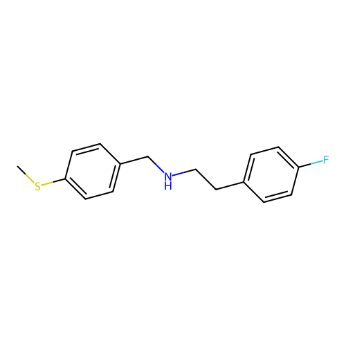 2-(4-fluorophenyl)-N-[4-(methylsulfanyl)benzyl]ethanamine structure