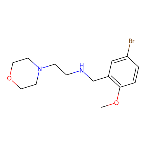 N-(5-bromo-2-methoxybenzyl)-N-[2-(4-morpholinyl)ethyl]amine structure