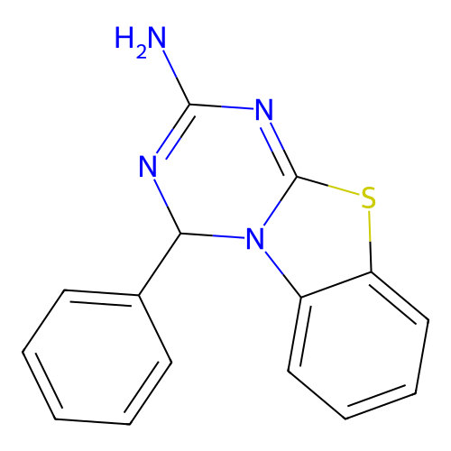4-phenyl-4H-[1,3,5]triazino[2,1-b][1,3]benzothiazol-2-amine structure