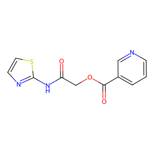 2-Oxo-2-(1,3-thiazol-2-ylamino)ethyl pyridine-3-carboxylate structure