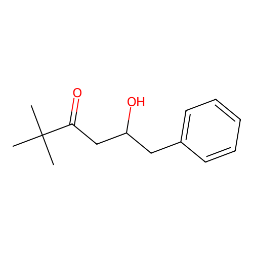 5-Hydroxy-2,2-dimethyl-6-phenylhexan-3-one structure