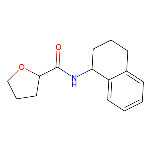 N-(1,2,3,4-tetrahydro-1-naphthalenyl)tetrahydro-2-furancarboxamide structure