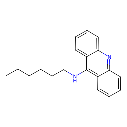 N-己基-9-吖啶胺 structure