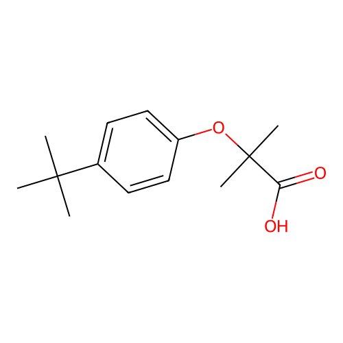 2-[4-(tert-Butyl)phenoxy]-2-methylpropanoic acid structure