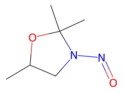 2,2,5-Trimethyl-3-nitroso-1,3-oxazolidine structure