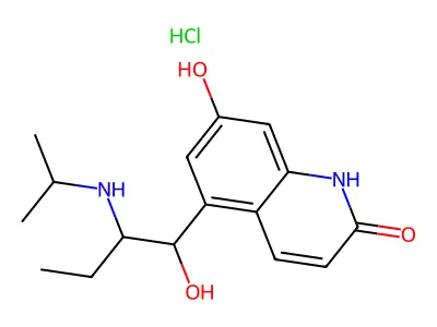 5-(1-Hydroxy-2-(isopropylamino)butyl)-7-hydroxycarbostyril structure