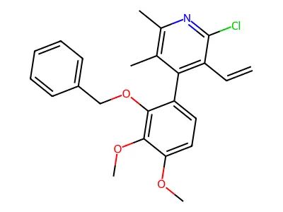 4-(2-(Benzyloxy)-3,4-dimethoxyphenyl)-2-chloro-5,6-dimethyl-3-vinylpyridine structure