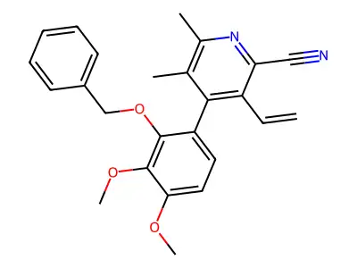 4-(2-(Benzyloxy)-3,4-dimethoxyphenyl)-5,6-dimethyl-3-vinyl-2-pyridinecarbonitrile structure