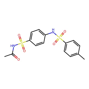 N-[4-[(4-methylphenyl)sulfonylamino]phenyl]sulfonylacetamide structure