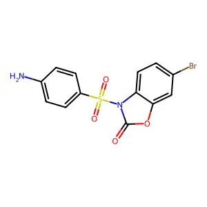 3-(4-Aminobenzene-1-sulfonyl)-6-bromo-1,3-benzoxazol-2(3H)-one structure