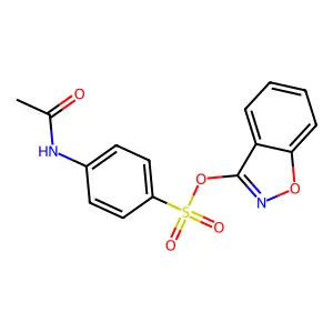 1,2-Benzoxazol-3-yl 4-acetamidobenzene-1-sulfonate structure
