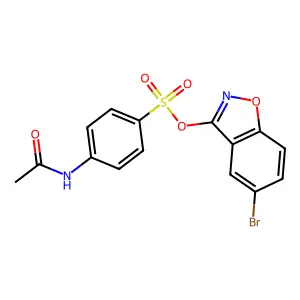 5-Bromo-1,2-benzoxazol-3-yl 4-acetamidobenzene-1-sulfonate structure