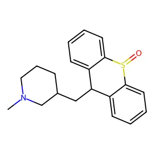 Piperidine, 1-methyl-3-(thioxanthen-9-ylmethyl)-, S-oxide structure