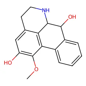 4H-Dibenzo(de,g)quinoline-2,7-diol, 5,6,6a,7-tetrahydro-1-methoxy-, (6aS,7R)- structure