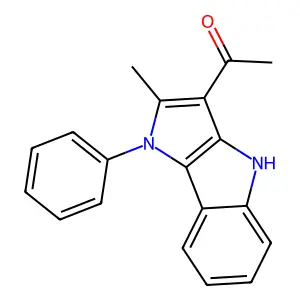1-(2-Methyl-1-phenyl-1,4-dihydropyrrolo[3,2-b]indol-3-yl)ethan-1-one structure
