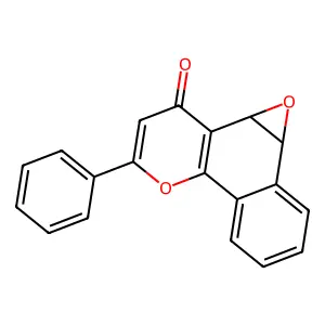 1a,9b-Dihydro-4-phenyl-2H-oxireno(3,4)naphtho(1,2-b)pyran-2-one structure