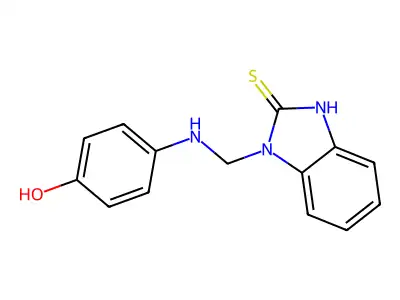 1,3-Dihydro-1-[[(4-hydroxyphenyl)amino]methyl]-2H-benzimidazole-2-thione structure