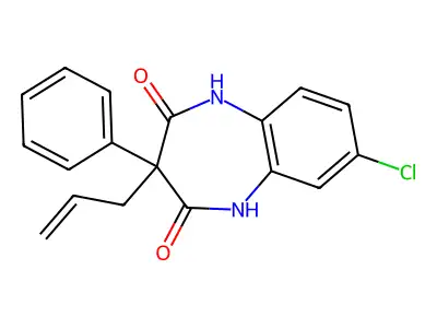 7-Chloro-3-phenyl-3-(prop-2-en-1-yl)-3H-1,5-benzodiazepine-2,4-diol structure