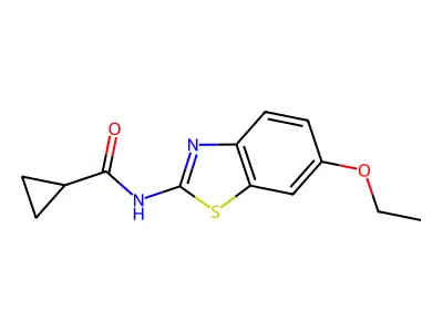 N-(6-ethoxy-1,3-benzothiazol-2-yl)cyclopropanecarboxamide structure