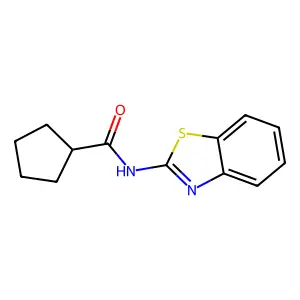 N-(1,3-benzothiazol-2-yl)cyclopentanecarboxamide structure
