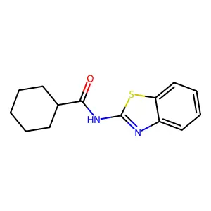 N-(1,3-benzothiazol-2-yl)cyclohexanecarboxamide structure