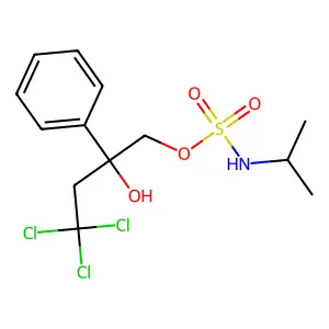 (4,4,4-trichloro-2-hydroxy-2-phenylbutyl) N-propan-2-ylsulfamate structure