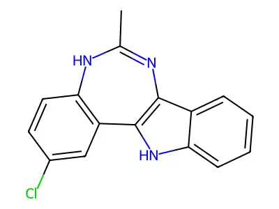 2-Chloro-6-methyl-7,12-dihydroindolo[3,2-d][1,3]benzodiazepine structure