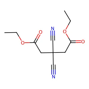 Diethyl 3,3-dicyanopentanedioate structure