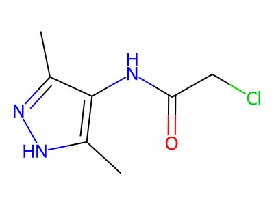 2-chloro-N-(3,5-dimethyl-1H-pyrazol-4-yl)acetamide structure