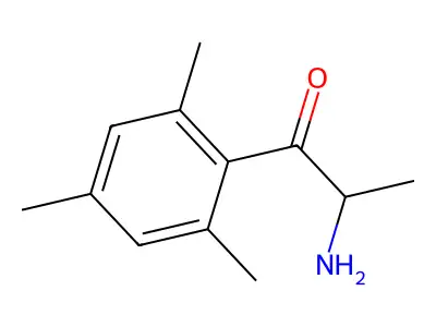 2-Amino-1-(2,4,6-trimethylphenyl)propan-1-one structure