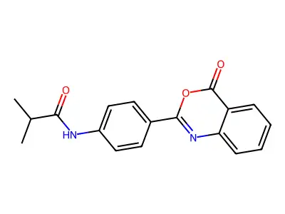 2-methyl-N-[4-(4-oxo-3,1-benzoxazin-2-yl)phenyl]propanamide structure