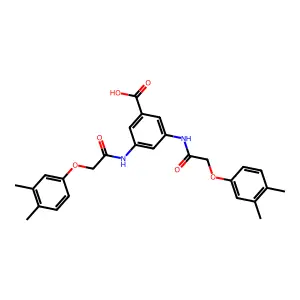 3,5-Bis{[(3,4-dimethylphenoxy)acetyl]amino}benzoic acid structure