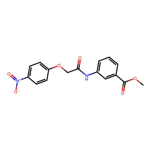 Methyl 3-{[(4-nitrophenoxy)acetyl]amino}benzoate structure