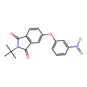 2-Tert-butyl-5-(3-nitrophenoxy)isoindole-1,3-dione structure