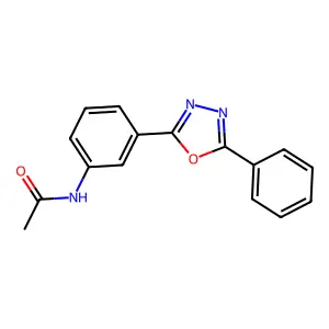 N-[3-(5-phenyl-1,3,4-oxadiazol-2-yl)phenyl]acetamide structure