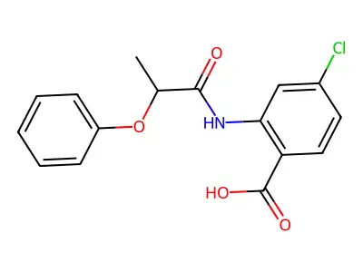 4-Chloro-2-[(2-phenoxypropanoyl)amino]benzoic acid structure