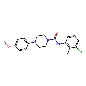 N-(3-chloro-2-methylphenyl)-4-(4-methoxyphenyl)piperazine-1-carboxamide structure