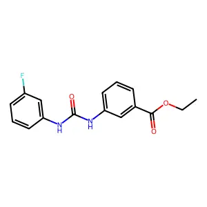 Ethyl 3-{[(3-fluorophenyl)carbamoyl]amino}benzoate structure