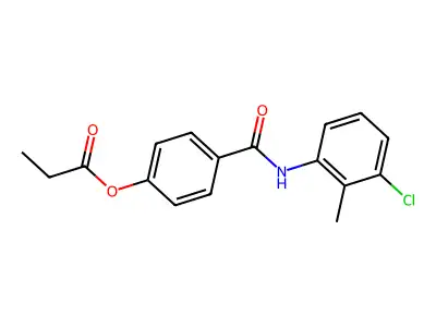 4-[(3-Chloro-2-methylphenyl)carbamoyl]phenyl propanoate structure
