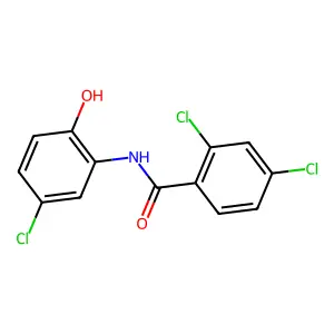 2,4-dichloro-N-(5-chloro-2-hydroxyphenyl)benzamide structure