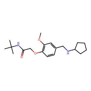 N-tert-Butyl-2-(4-cyclopentylaminomethyl-2-methoxy-phenoxy)-acetamide structure