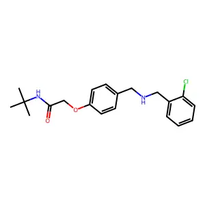 N-tert-butyl-2-[4-[[(2-chlorophenyl)methylamino]methyl]phenoxy]acetamide structure