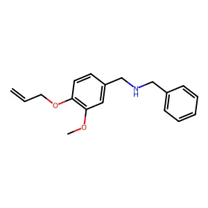N-[4-(allyloxy)-3-methoxybenzyl]-N-benzylamine structure