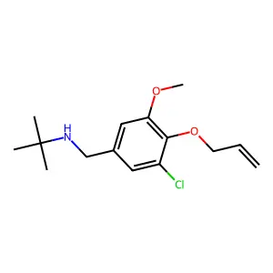 N-[4-(allyloxy)-3-chloro-5-methoxybenzyl]-N-(tert-butyl)amine structure