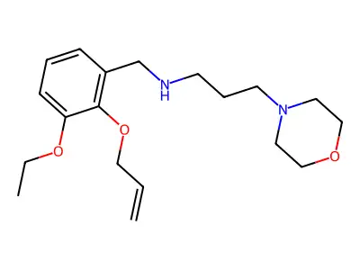 N-[2-(allyloxy)-3-ethoxybenzyl]-N-[3-(4-morpholinyl)propyl]amine structure